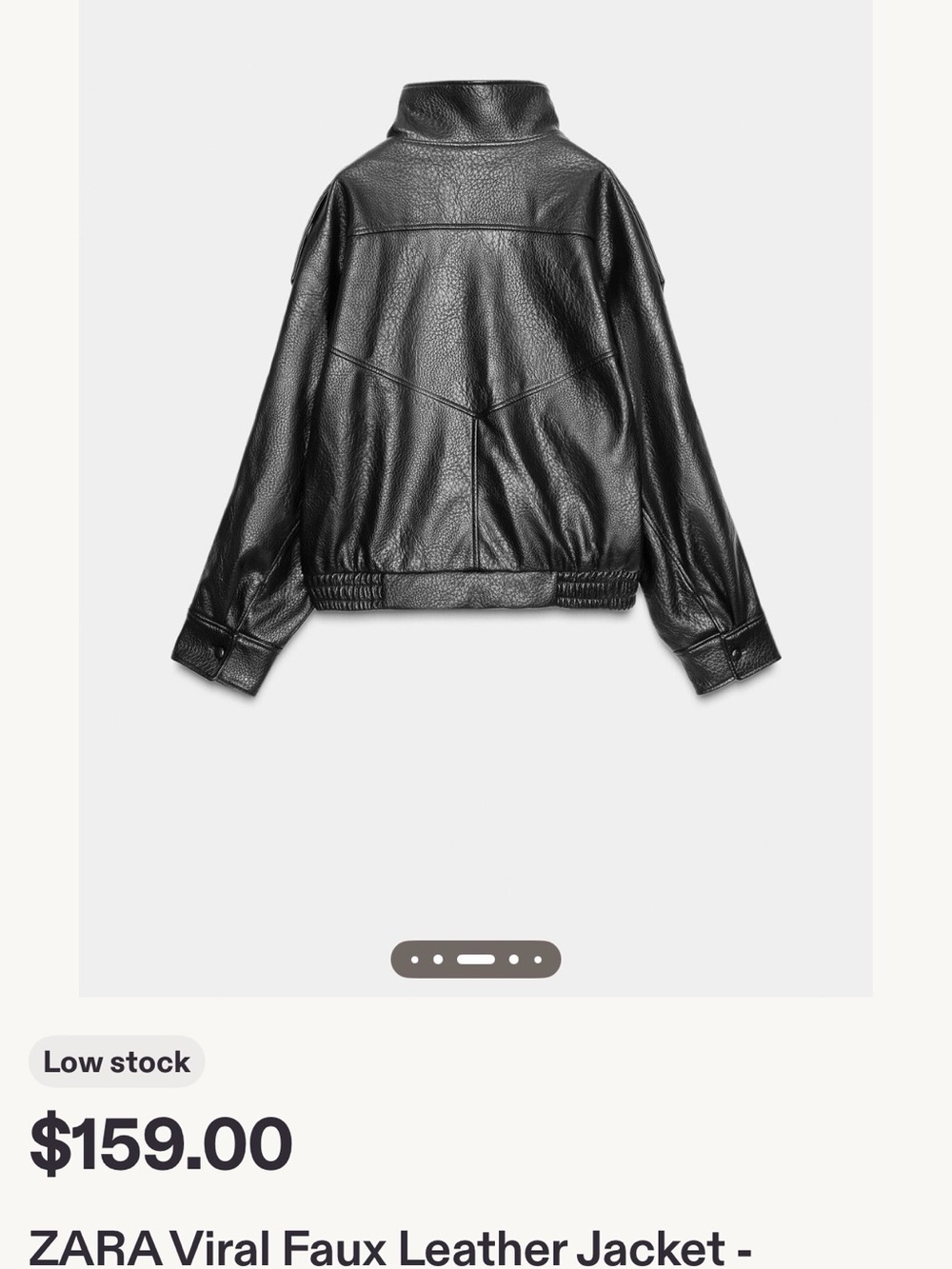 ZARA Viral Faux Leather Jacket - Picture 3 of 7